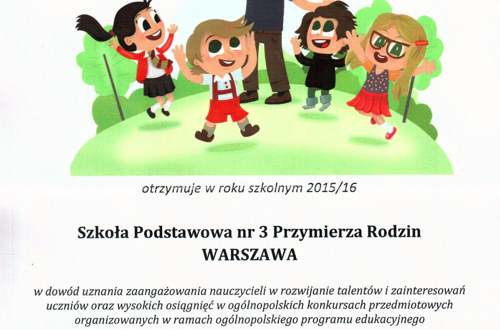 Certyfikat Szkoły Łowców Talentów